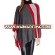 Winter soft cashmere striped printing knitted lady warm poncho