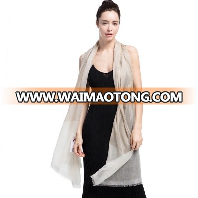 High quality wholesale soft light weight pure cashmere knitted scarf