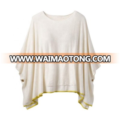 Hot winter cashmere cable knitted lady turtleneck poncho